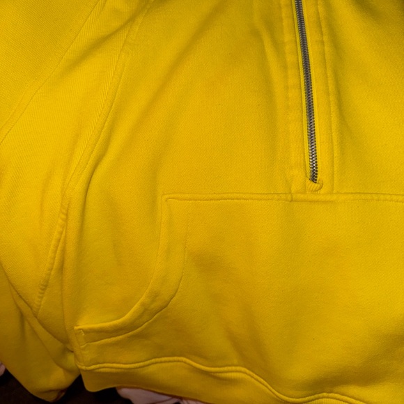 Women's Yellow Half-Zip Pullover - Picture 6 of 7